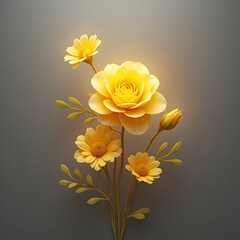 bouquet of yellow roses