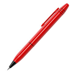 Red writing tool pen for office supplies and stationery equipment item isolated on transparent  background png
