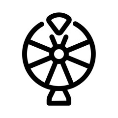 spinwheel icon with line style, perfect for user interface projects