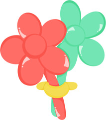 illustration flower balloon