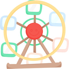 Obraz premium illustration ferris wheel