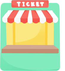 illustration ticket shop