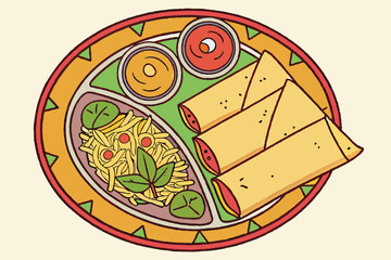 37 Indian thali, colorful platter, vegetarian feast, crispy dosa, golden samosas, fragrant biryani rice, spicy vegetable curry, chutney dipping sauce, garnished with fresh coriander, vibrant food phot