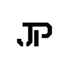 JP monogram logo design letter text name symbol monochrome logotype alphabet character simple logo