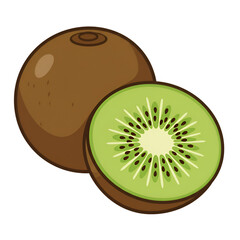Obraz premium Kiwi fruit whole and sliced
