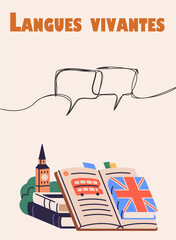 Matière scolaire Langues vivantes rentrée des classes anglais