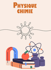 Matière scolaire Physique-chimie rentrée des classes molécules attraction
