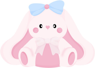 illustration rabbit doll