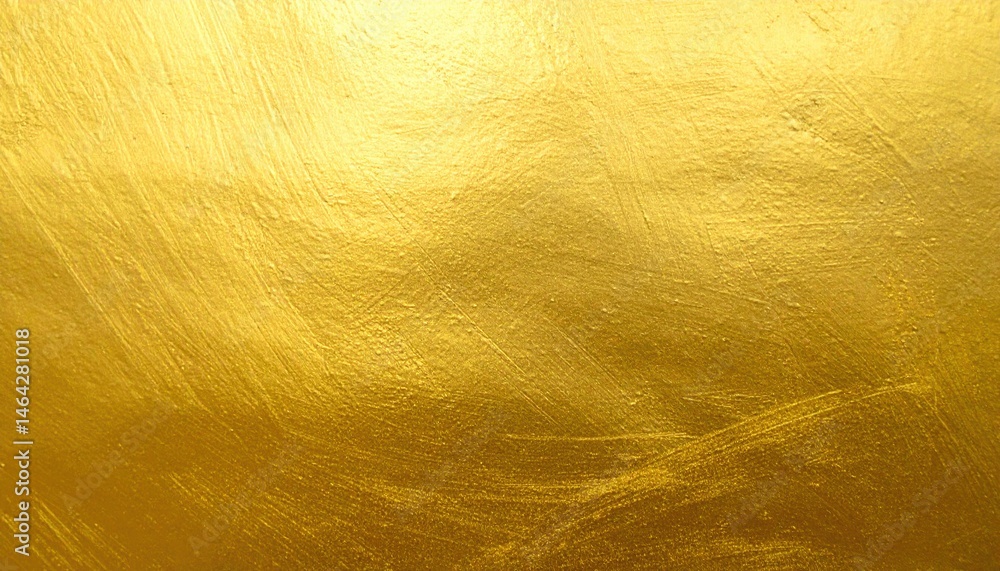 Poster a shimmering golden surface with textured brush strokes, reflecting light and creating a rich, warm 