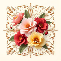 vintage background with roses