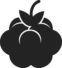 Cloudberry icon Silhouette vector on transparent background