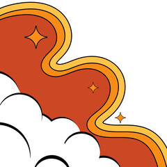 Groovy Retro Corner Frame