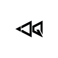 JQ monogram logo design letter text name symbol monochrome logotype alphabet character simple logo