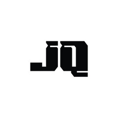 JQ monogram logo design letter text name symbol monochrome logotype alphabet character simple logo
