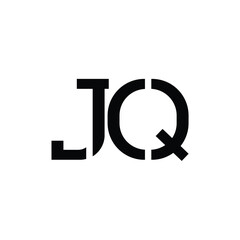 JQ monogram logo design letter text name symbol monochrome logotype alphabet character simple logo
