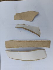 torn paper pieces