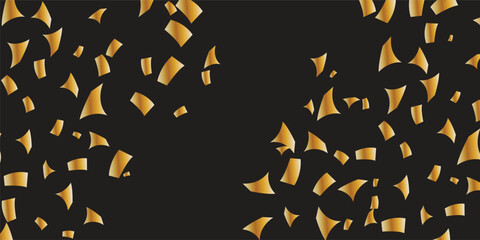 Fototapeta premium Golden glitter background. Falling glitter confetti. Luxury sparkling confetti with black background. Celebration falling gold glitter. The dust golden sparks. 