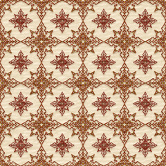 Thai Traditional Geometric Floral Pattern – Vintage Seamless Textile Design