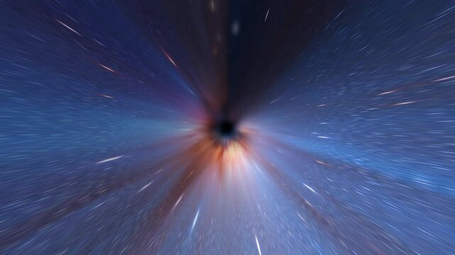 Hyperspace for scientific films, screensaver universe background, 4k footage