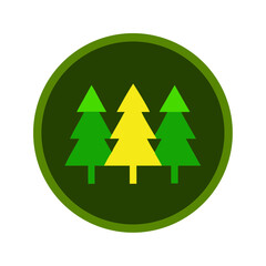 Tree icon, eco-friendly concept, green design, circular logo