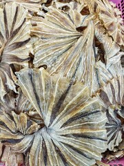 Dried seafood in the market