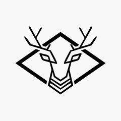 Deer logo vector template