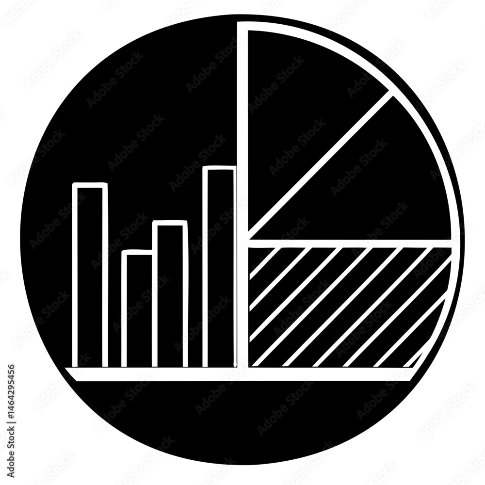Poster data analysis and business statistics chart diagram for market research and financial reports presen