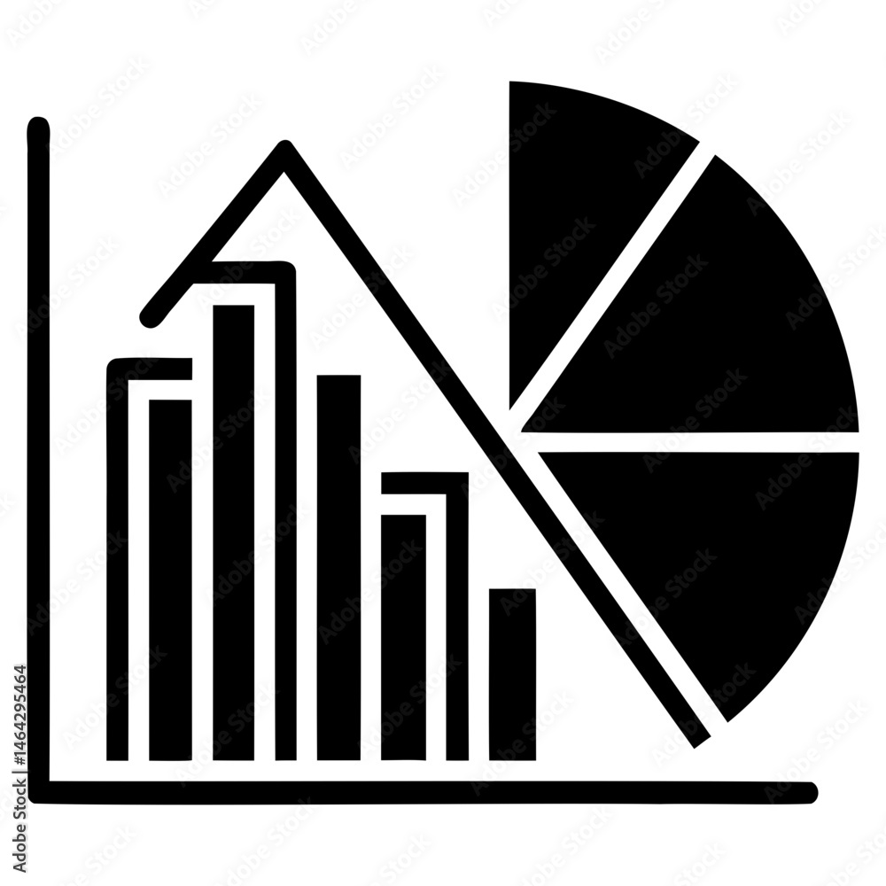 Poster data analysis charts and graphs for business presentation and financial report visualization of stat