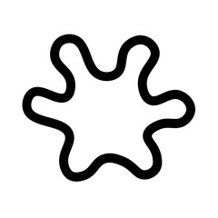 splatter icon with line style, perfect for user interface projects
