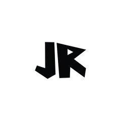 JR monogram logo design letter text name symbol monochrome logotype alphabet character simple logo