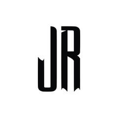 JR monogram logo design letter text name symbol monochrome logotype alphabet character simple logo