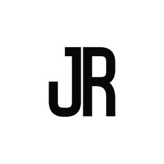 JR monogram logo design letter text name symbol monochrome logotype alphabet character simple logo