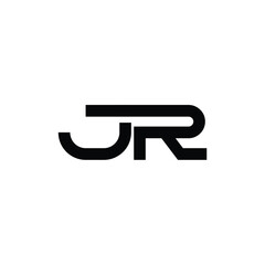JR monogram logo design letter text name symbol monochrome logotype alphabet character simple logo