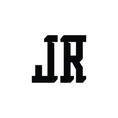 JR monogram logo design letter text name symbol monochrome logotype alphabet character simple logo