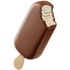 Chocolate Covered Ice Cream Bar with Bite – Realistic Treat