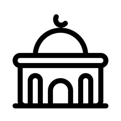 islamice place of prayer icon with line style, perfect for user interface projects