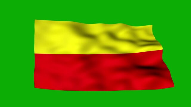 Karnataka Waving Flag Green Screen