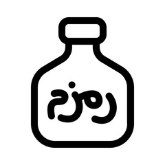 zam zam water icon with line style, perfect for user interface projects