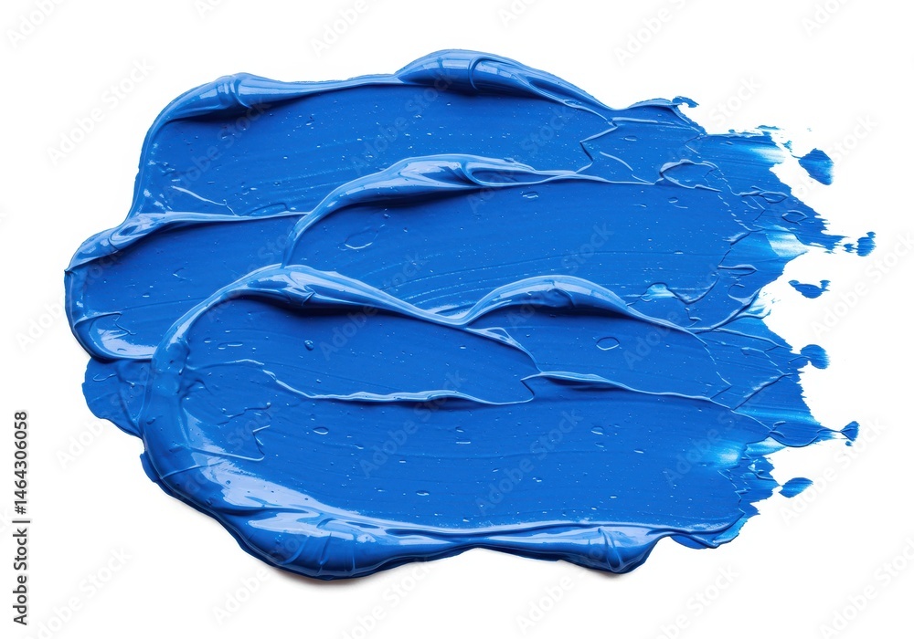 Aufkleber vibrant blue paint strokes layered on a white background creating a textured pattern