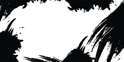 Monochrome Grunge Background. Abstract Black and White Texture with Scratched Lines, Spots and Blobs for Web Applications, Banner, overlay textures with dust grain isolated on white background. 