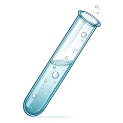 test tube isolated on white