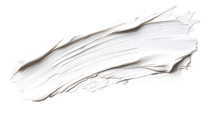 Abstract White Paint Stroke on Transparent Background