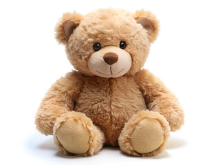 Fototapeta premium Teddy bear with bandage isolated on white background.