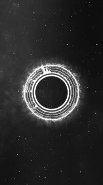 Vertical music equalizer with particle, for music party, 4k footage
