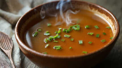 Healthy broth meal with fresh chives for SIBO diet support