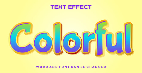 Colorful editable text effect