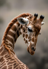 Obraz premium Close-up giraffe portrait (11)