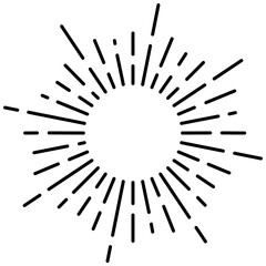 Fototapeta premium 放射状に広がるシンプルな線画