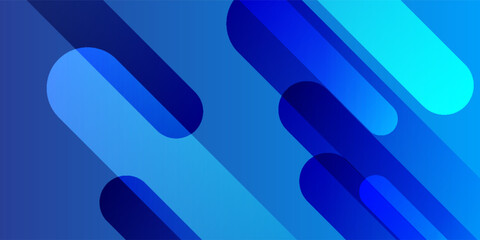 Abstract blue background with diagonal lines. Dynamic shapes composition. Vector illustration