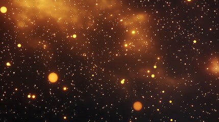 Fototapeta premium Golden particles abstract background